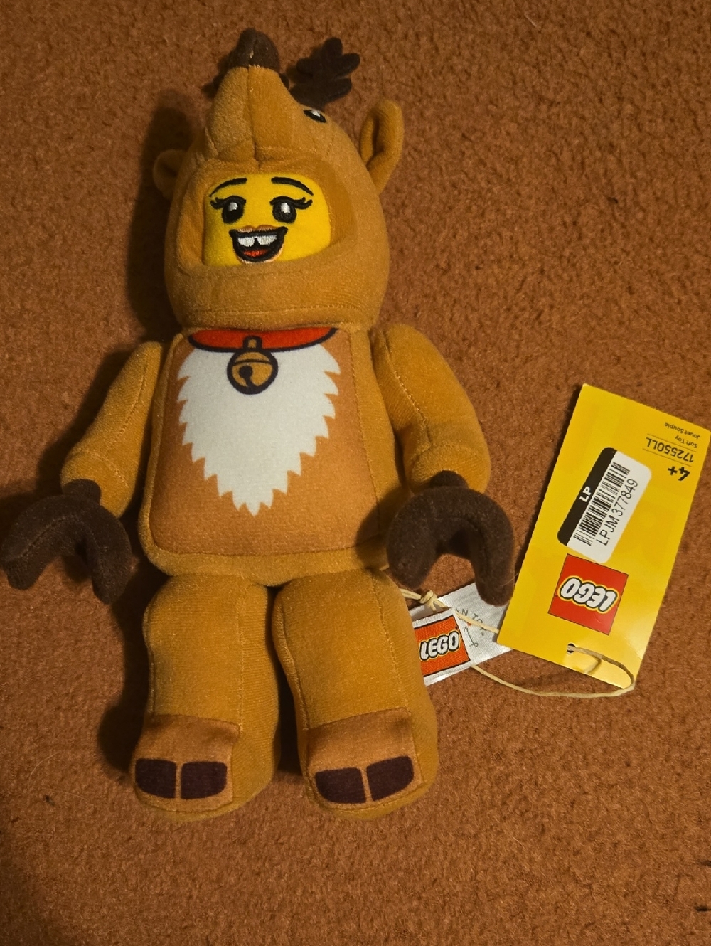 LEGO Brown and Yellow Reindeer Costume Plush Toy